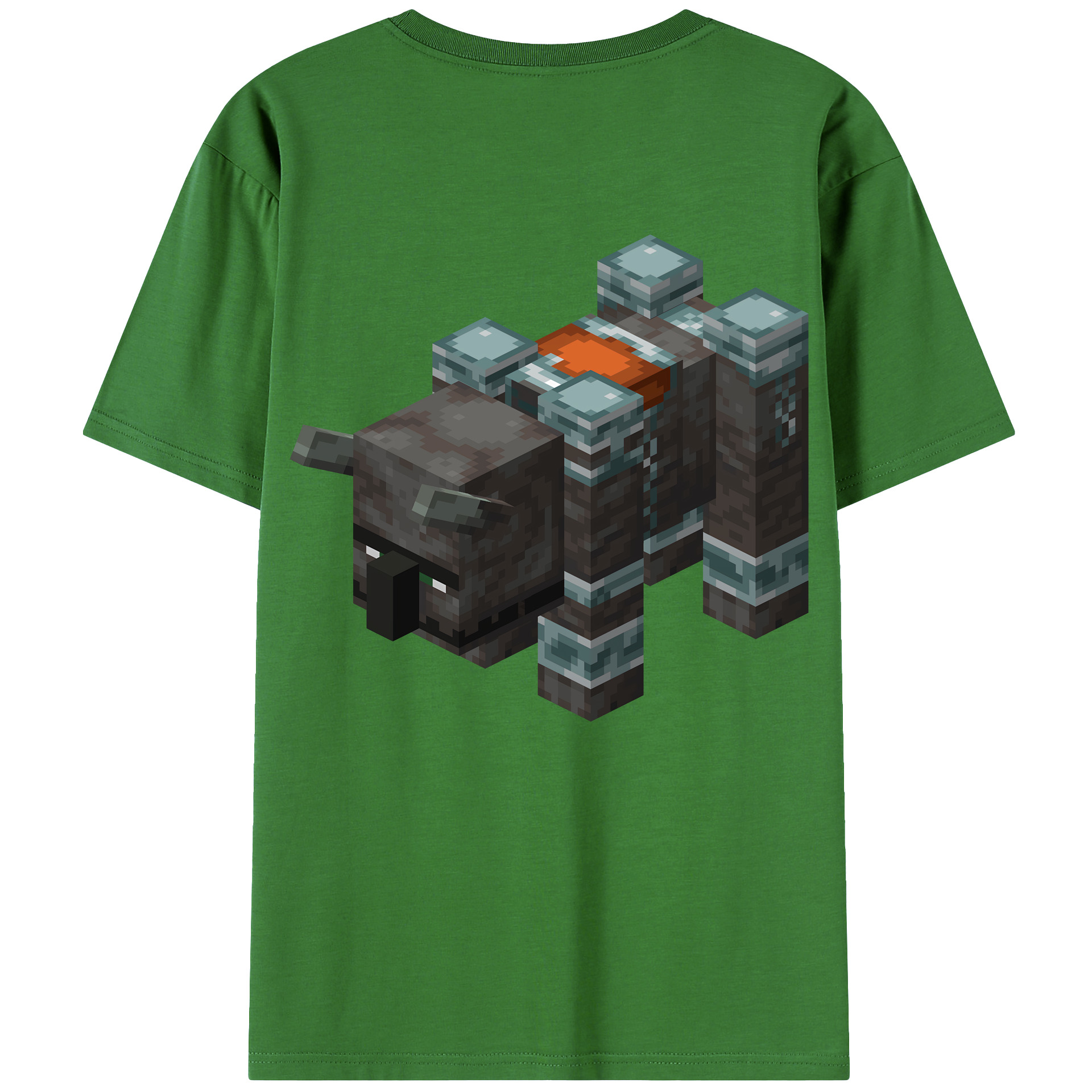 （画像用） マインクラフト ブロックの世界 Minecraft MC Block world レディース半袖Tシャツ(バックプリント)